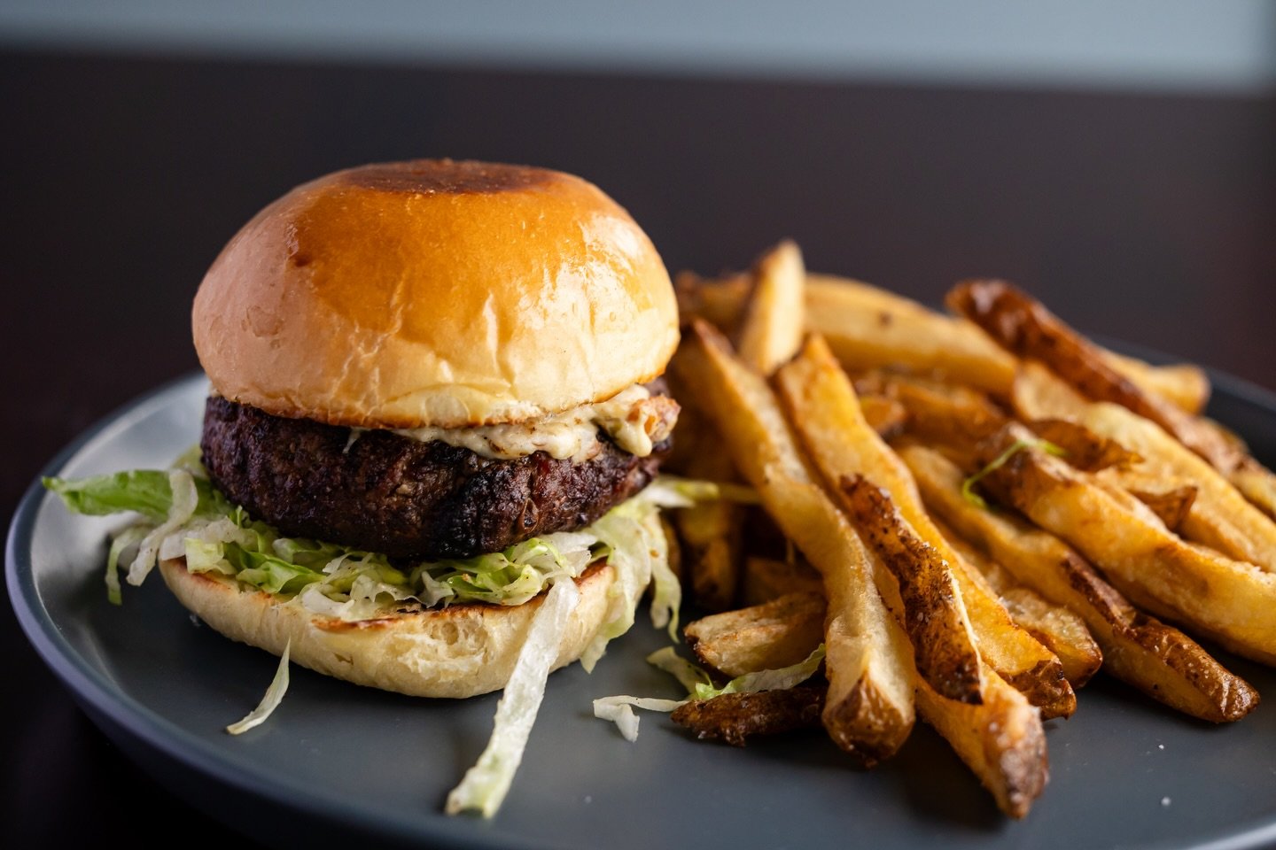 Burger and fries