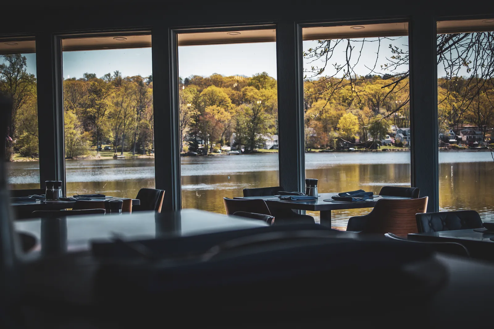 Dining room with lake view at Lake Drive Tavern
