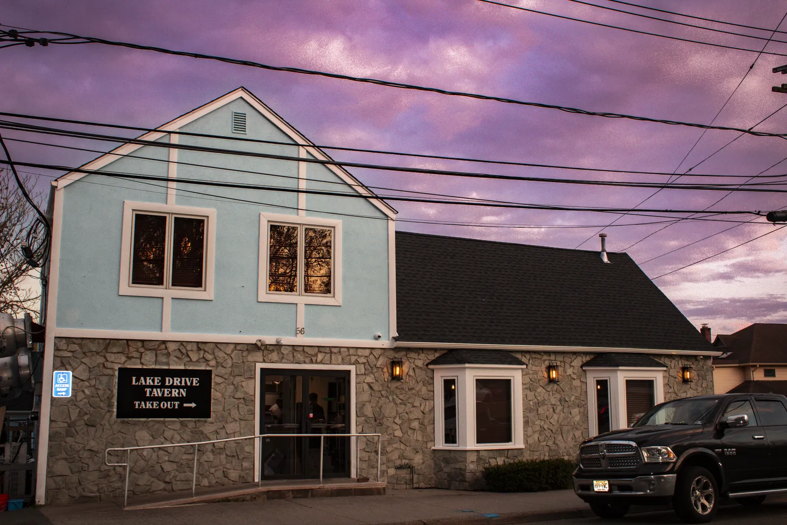 Lake Drive Tavern at sunset